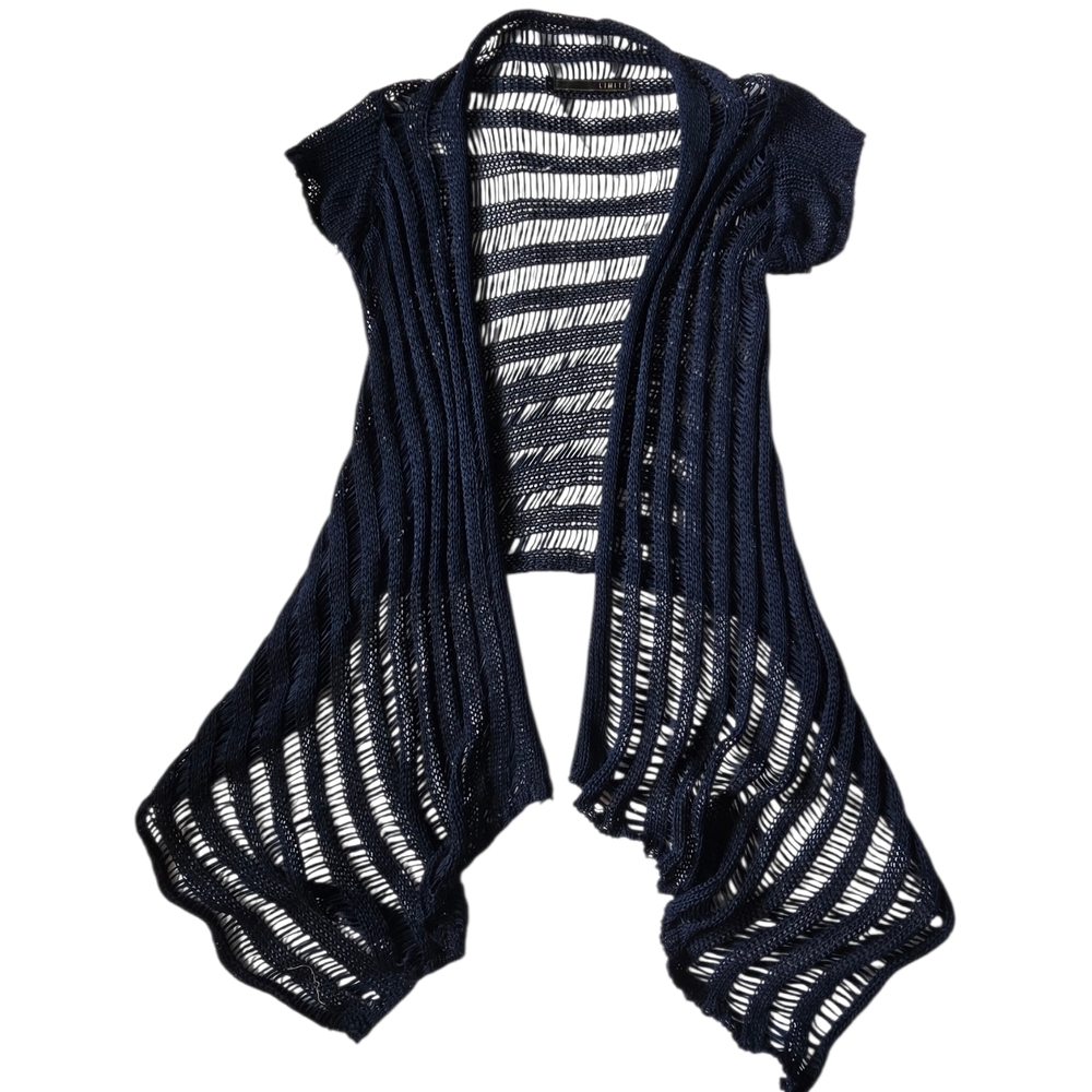 Chic Navy Women's Open Knit Cardigan